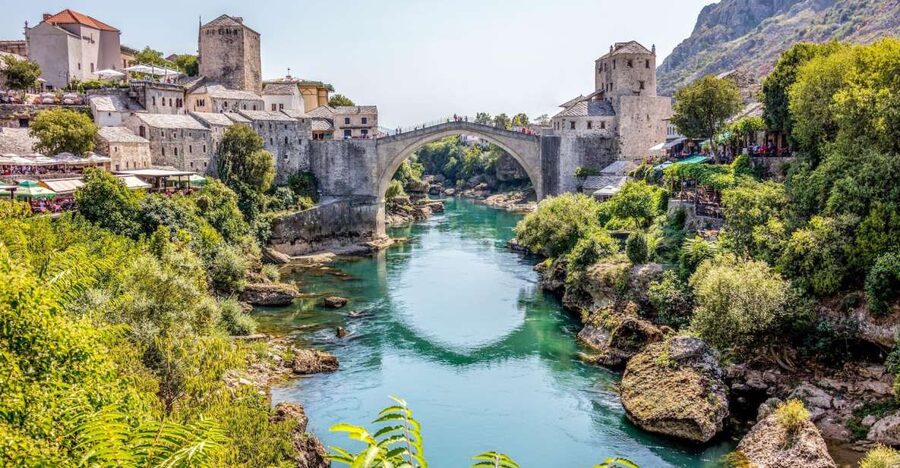 From Makarska Riviera: Day Trip to Mostar - Arriving beside the Neretva and Stari Most