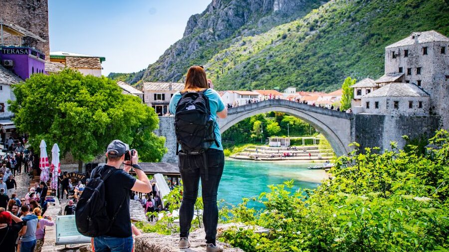 From Split and Trogir: Mostar Tour with Kravica Waterfalls - From Split to Herzegovina by air-conditioned coach
