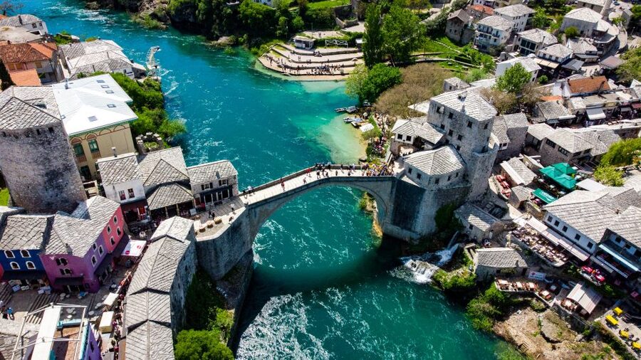 From Split and Trogir: Mostar Tour with Kravica Waterfalls - Mostar and the Old Bridge walk