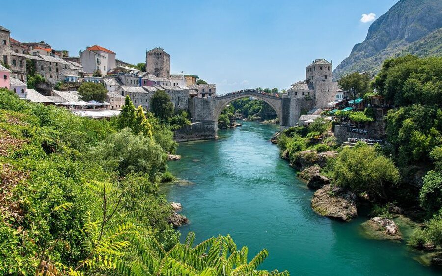 From Split: Private Guided Mostar & Kravica Waterfall Tour - Entering Mostar through the Old Bazaar